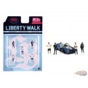 Figures Liberty Walk Team Set - 5-piece metal set - American Diorama - 1/64 - AD-2415