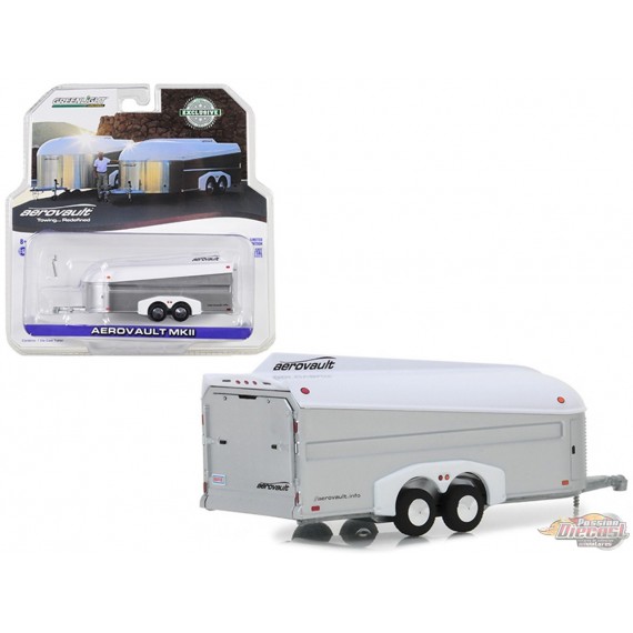Aerovault Mk. II Trailer in White & Silver  Hobby Exclusive 1-64  greenlight 30008 Passion Diecast