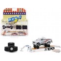 USA-1 - 1970 Chevrolet K-10 Monster Truck on Gooseneck Trailer and tires   (Hobby Exclusive) 1/64 Greenlight 30101