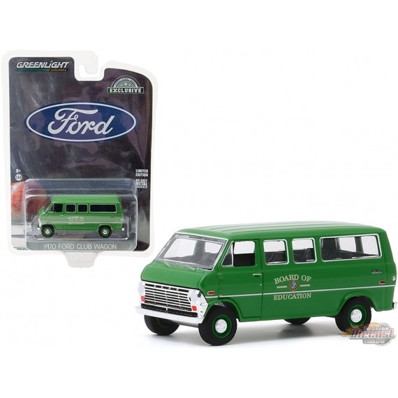 1970 Ford Club Wagon - Board of Education -  (Hobby Exclusive) 1/64 Greenlight - 30170 -  Passion Diecast 