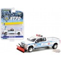 (web only) 2019 Ford F-350 Dually - (NYPD) Class 3 Hazmat with Snow Plow - greenlight 1/64   30216