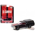 (Web Only) 1981 Chevrolet El Camino avec Camper Shell en noir avec bande rouges - Hobby Exclusive - 1/64 Greenlight - 30310