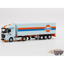 Mercedes-Benz Actros With 40 Ft Container - GULF  -   MINI GT 1/64  -  MGT00213 - Passion Diecast