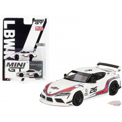 Mini GT - 1:64 - LB★WORKS Toyota GR Supra Martini Racing  - Mijo Exclusives USA -  MGT00296 - Passion Diecast