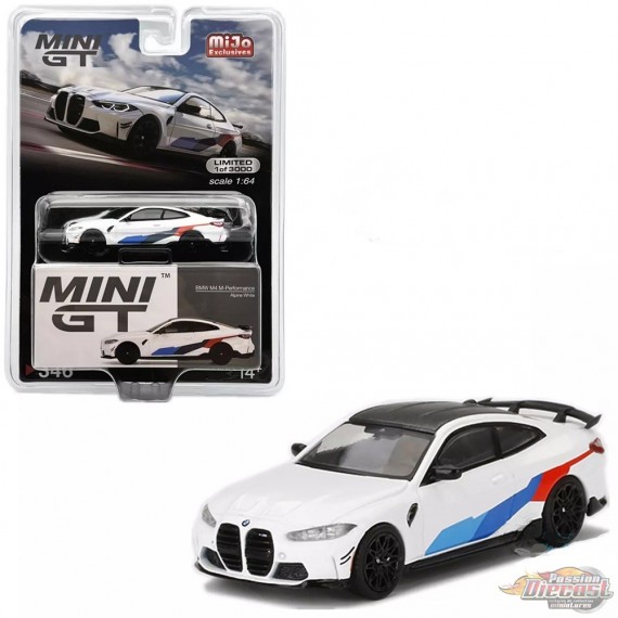 Mini GT - 1:64 - BMW M4 M-Performance (G82) Apine White - Mijo Exclusives USA - MGT00346 Passion Diecast