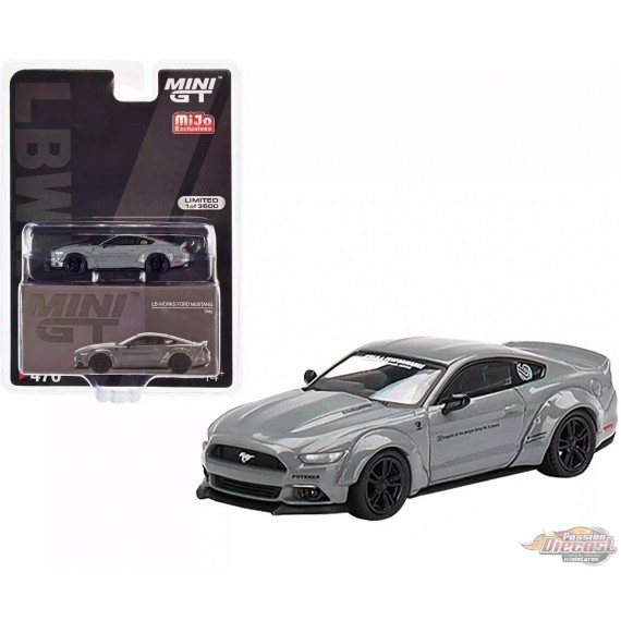 Ford Mustang GT LB-Works Gris - Mini GT - 1:64 - MGT00470 Passion Diecast