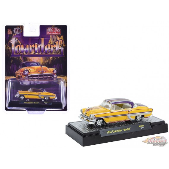 1954 Chevrolet Bel Air Lowriders Limited Edition - Metallic Yellow - M2 Machine - 1:64 - 31500-MJS78