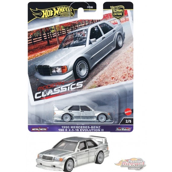 Car Culture 2024 E - 1990 Mercedes-Benz 190 E 2.5 -16 Evolution II - Modern Classics - Hot Wheels 1:64 - HRV98 - Passion Diecast