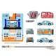 Nissan Skyline 1971 2000 GT-R GULF et élévateur et 2 jeux de roues supplémentaires - M2 Machine - 1:64 - 37000-MJS01