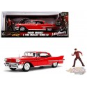 1958 Cadillac Series 62 with Freddy Krueger Figure - A Nightmare On Elm Street  -   Jada 1/24 -31102