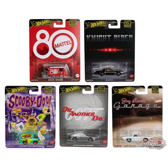 Pop Culture 2024 Mattel Brands - Assortment case G - Set Of 5 Cars - HXD63-956G