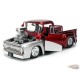 1956 Ford F-100 Pickup with Gas Pump – Red/Silver – Just Trucks - Jada - 1/24 -  35053