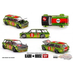DATSUN 510 WAGON KAIDO 0G FLO YELLOW - Mini GT - Mijo Exclusives - 1/64 - KHMG164 Passion Diecast