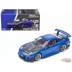 MAZDA RX-7 (FD3S) RE-AMEMIYA WIDEBODY METALLIC BLUE - Pop Race 1:64 - PR640119 -  Passion Diecast 