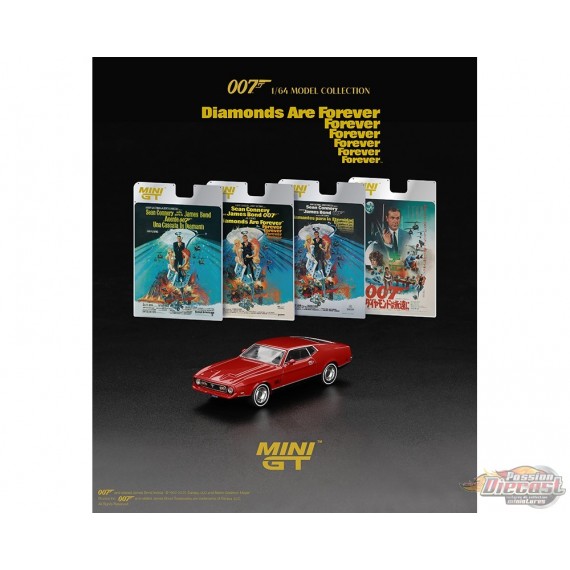 Ford Mustang Mach 1 James Bond 007 Diamonds Are Forever - Mini GT - 1:64 - MGT00905-007E Passion Diecast