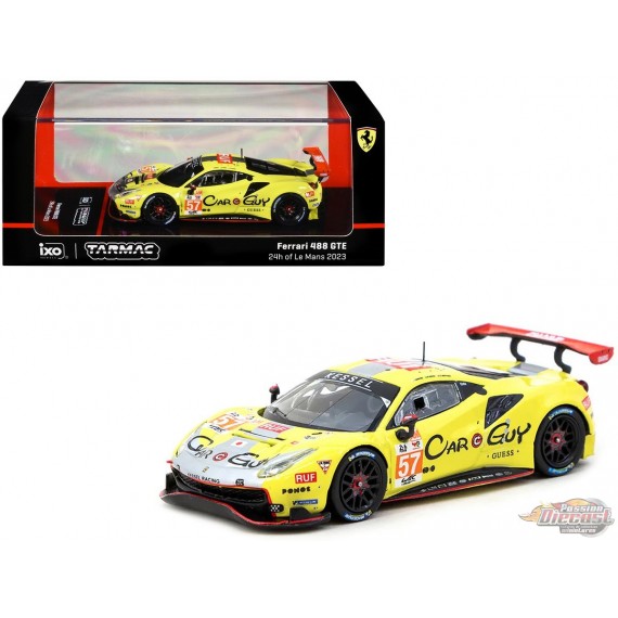 Ferrari 488 GTE No.57 24Hr Le Mans 2023 - Yellow - Tarmac Works - 1/64 - T64-071-23LM57