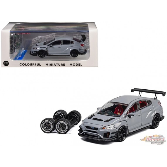Subaru STI Varis Widebody 1.0 - Gray - Limited Edition - CM Model - 1:64 - CM64-STI-05 Passion Diecast