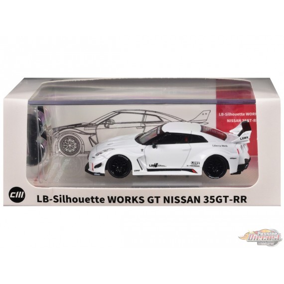 Nissan LBWK Supersilhouette 35GT-RR - Blanc - Limited Edition - CM Model - 1:64 - CM64-35RR-10 Passion Diecast