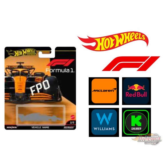 Hot Wheels 1:64 F1 Racing Premium G Assortment - Team McLaren, Williams, KICK - HRV11-956G -  Passion Diecast