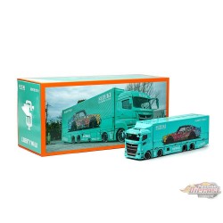 Liberty Walk LB-Trucks Mitsubishi Fuso Super Great Transporter LBWK - Blue - GCD - 1:64 - KS-073-425 Passion Diecast