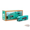 (Preorder) Liberty Walk LB-Trucks Mitsubishi Fuso Super Great Transporter LBWK - Blue - GCD - 1:64 - KS-073-425