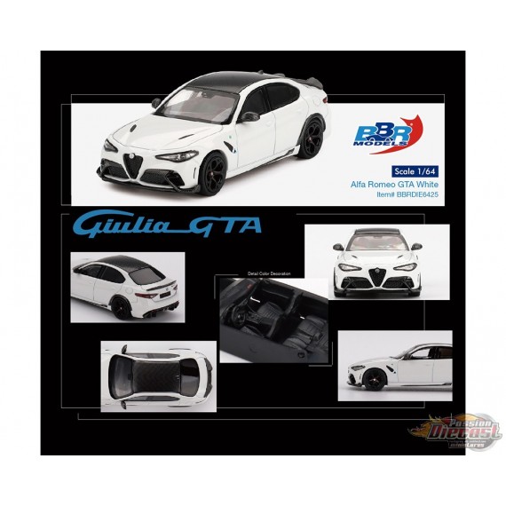 Alfa Romeo Giulia GTA - White - BBR Models - 1:64 - BBRDIE6425 Passion Diecast