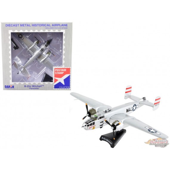 North American B-25 J  Mitchell Panchito Postage Stamp  1/100 PS5403-4 Passion Diecast 