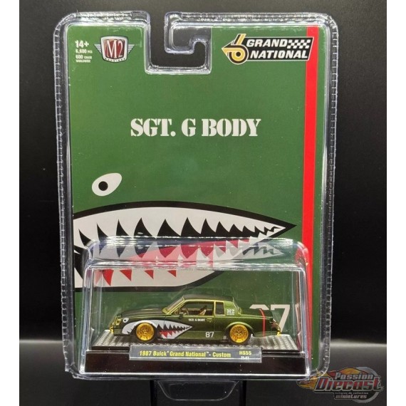 CHASE CAR Buick Grand National 1987 Shark Mouth - Vert d'apprêt - M2 Machine - 1:64 - 31500-HS55GR
