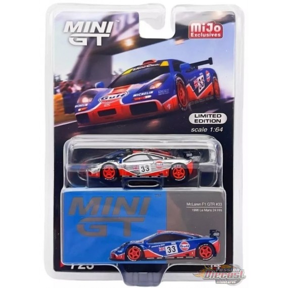 CHASE CAR McLaren F1 GTR No.33 1996 Le Mans 24Hr GULF - Blue - Mini GT - 1:64 - MGT00723GR