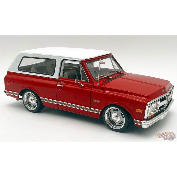 GMC Jimmy 1970 en rouge avec toit blanc - Slammed Custom - Production à 402 pièces - ACME - 1/18 - A1807715