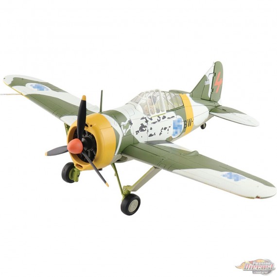 (Preorder) Brewster F2A Buffalo / Finnish AF - 3/LeLv 24, Red 4, Ilmari Juutilainen, Finlande 1942 / Hobby Master 1:48 HA7014