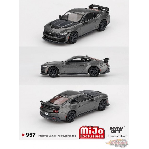 Ford Mustang Dark Horse 2024 Carbonized Gray - Mini GT - 1:64 - MGT00957 Passion Diecast