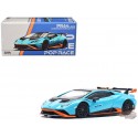 LAMBORGHINI HURACÁN STO BLU LAUFEY/ARANCIO XANTO - Pop Race 1:64 - PR640110