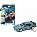 1986 Ford Mustang SVO in Light Regatta Blue Metallic - Johnny Lightning 1/64 - JLSP247-A