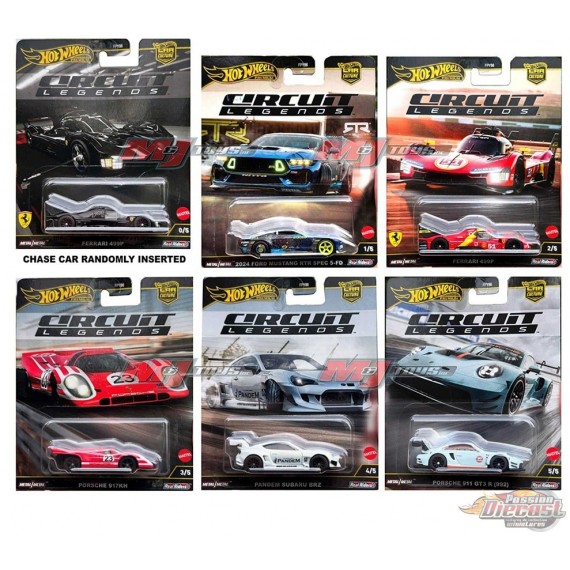 Hot Wheels - Car Culture - 1:64 - 2025 HW Circuit Legends - Release J - Ensemble De 10 Voitures - FPY86-961K - Passion Diecast