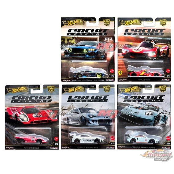 Hot Wheels - Car Culture - 1:64 - 2025 HW Circuit Legends - Release K - Set Of 5 Cars - FPY86-961K - Passion Diecast