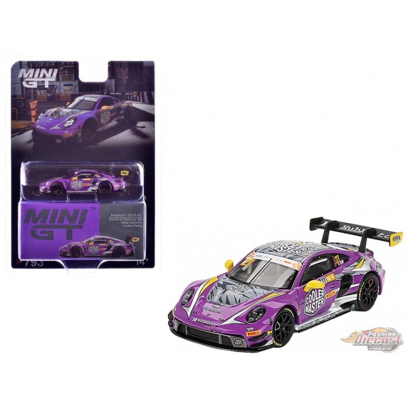 Porsche 911 GT3 R No.27 HubAuto Racing 2023 FIA GT World Cup 70th Macau Grand Prix - Mini GT - 1:64 - MGT00793 Passion Diecast