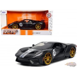 2017 Ford GT (Matte Black with Silver Stripes) - Bigtime Muscle - Jada 1/24 - 33882