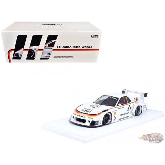 Mazda RX-7 (FD3S) LB-Super Silhouette White RESIN - 1/18 INNO Models - IN18-LBWKRX7-02 Passion Diecast