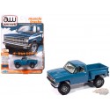 1981 Chevrolet Silverado Stepside 10 Pickup - Medium Blue - Auto World - 1/64 - AWSP179 A