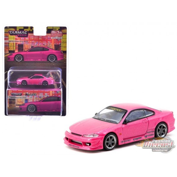 VERTEX Nissan Silvia (S15) - Pink Metallic - Tarmac Works - 1/64 - T64G-023-PI Passion Diecast