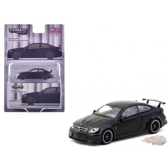 Mercedes-Benz C 63 AMG Coupé Black Series - Noir Matte - Tarmac Works - 1/64 - T64G-009-MB Passion Diecast