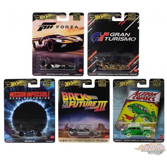 Pop Culture 2025 Mattel Brands - Assortment case L - Set Of 5 Cars - HXD63-956L -  Passion Diecast
