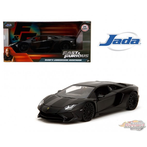 Shaws Lamborghini Aventador - Matte Black - Fast & Furious - Jada 1/24 - 36152