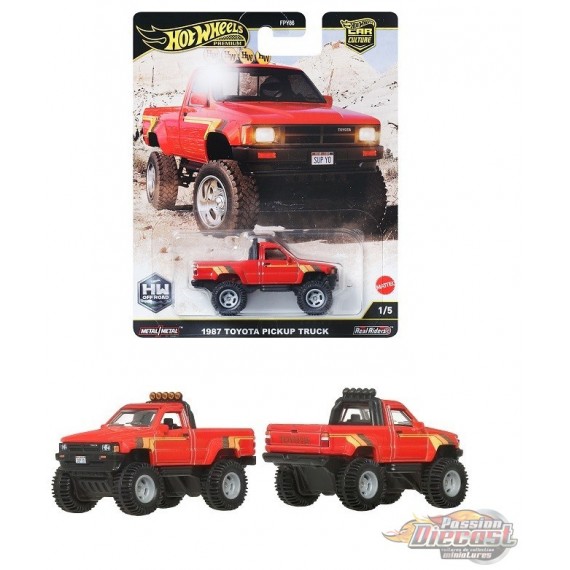 Car Culture 2024 H Case Off Road 1987 Toyota Pickup Truck red - Hot Wheels 1:64 - JBK73 - Passion Diecast