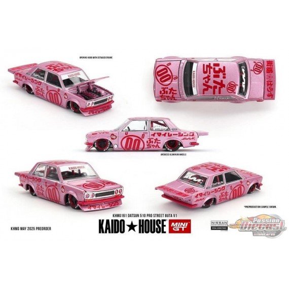 DATSUN 510 PRO STREET BUTA V1 - Mini GT & Kaido★House 1/64 - KHMG161 Passion Diecast