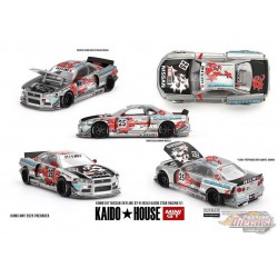 NISSAN SKYLINE GT-R (R34) KAIDO STAR RACING V1 - Mini GT & Kaido★House 1/64 - KHMG197 Passion Diecast