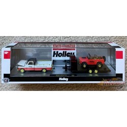 CHASE CAR Holley-themed 1969 Ford Ranger Truck and 1966 Ford Bronco - M2 1/64 - 36000-79 AGR