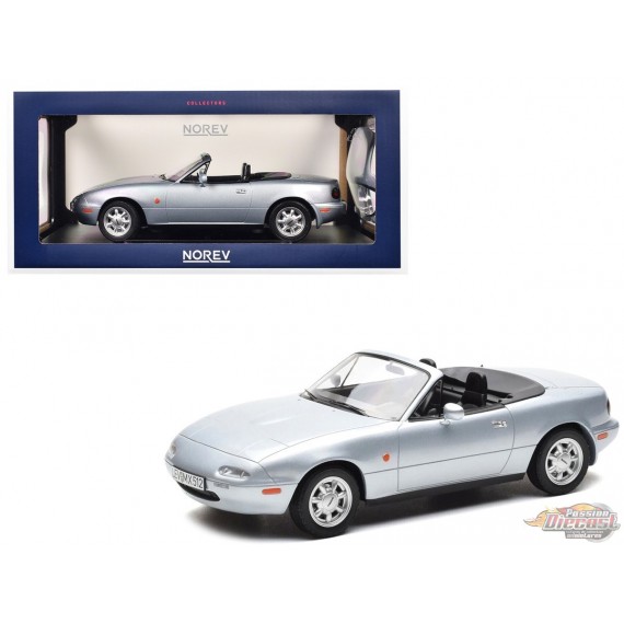 Mazda MX-5 1989 Argent - Norev 1:18 - 188023 - Passion Diecast