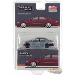 CHASE CAR Mercedes-Benz S 55 AMG - Rouge Bordeaux métallisé - Tarmac Works - 1/64 - T64G-072-BOGR